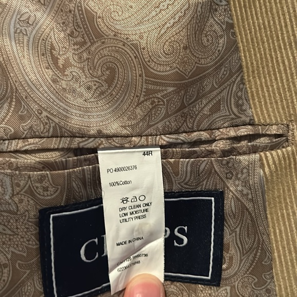 Chaps 44R Sport Coat Tan - Picture 3 of 3